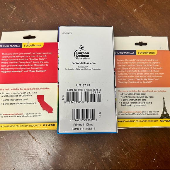 Spectrum Educational Flash Cards Set - Colorful Learning Tools - Picture 2 of 2